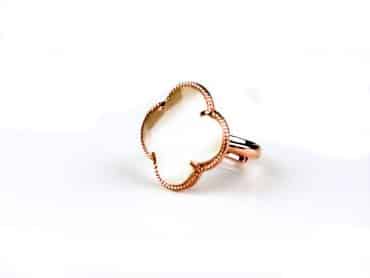 model Fiori ring in zilver roze verguld parelmoer - Zilver