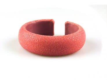 armband in roggenleder 20 mm breed kleur sensual pink - Bangle