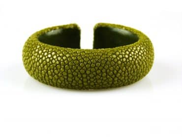 armband in roggenleder 20 mm breed kleur kiwi - Bangle