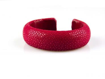 armband in roggenleder 20 mm breed kleur rosso - Bangle