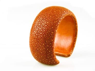 armband in roggenleder 30 mm breed kleur cachou - Productontwerp