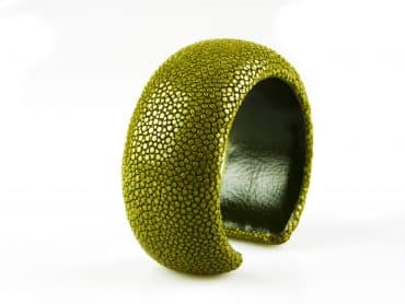 armband in roggenleder 30 mm breed kleur kiwi - Productontwerp