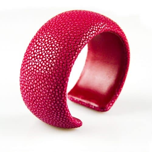 armband in roggenleder 30 mm breed kleur rosso - Armband