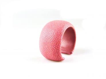 armband in roggenleder 40 mm breed kleur rose pink - Productontwerp