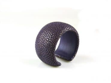 armband in roggenleder 40 mm breed kleur lavender - Sieraden