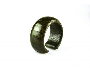 armband in struisvogelleder 30 mm breed kleur bronze - Bangle