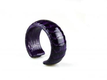 armband in struisvogelleder 30 mm breed kleur lavender - Productontwerp