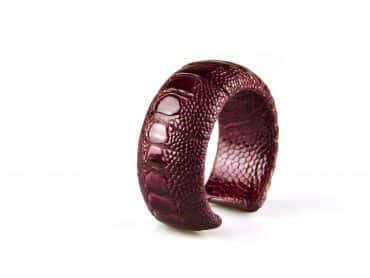 armband in struisvogelleder 30 mm breed kleur rugged - Productontwerp