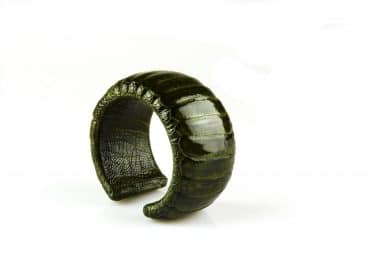 armband in struisvogelleder 40 mm breed kleur bronze - Productontwerp