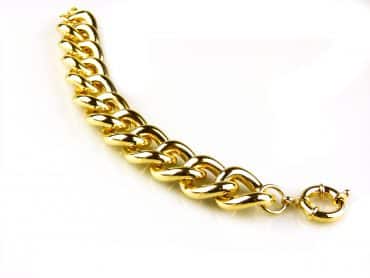 model Bo Derek armband in brons goudkleurige gourmette schakels - Armband
