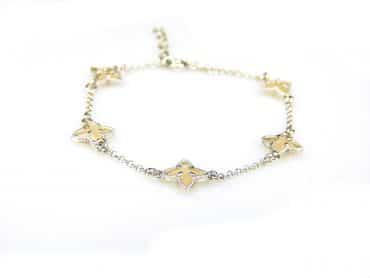 armband in zilver model star - zandkleur - Armband