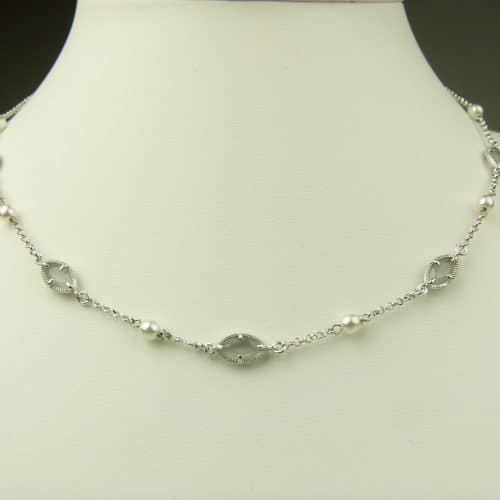 collier in zilver model marquise - grijs - Zilver