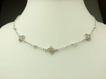 collier in zilver model star - bruin - Zilver