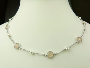 collier in zilver model heart - zandkleur - Zilver