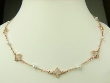 collier in zilver roze goud verguld model star - lichtblauw - Sieraden