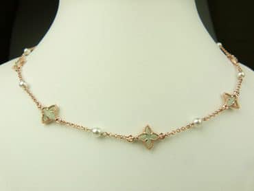 collier in zilver roze goud verguld model star - muntgroen - Sieraden