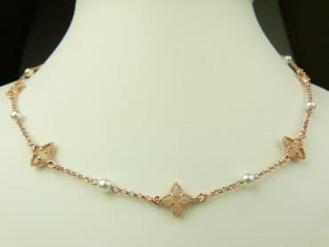 collier in zilver roze goud verguld model star - zandkleur - Sieraden