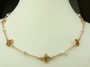 collier in zilver roze goud verguld model star - kaki - Sieraden