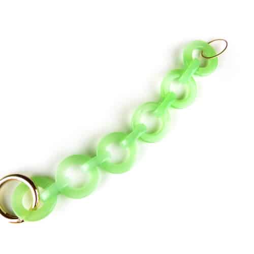 Armband Model Cirkels lichtgroene acryl schakels