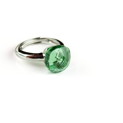 Ring in zilver model pomellato licht groene steen