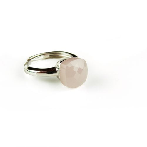 Ring in zilver model pomellato roze steen